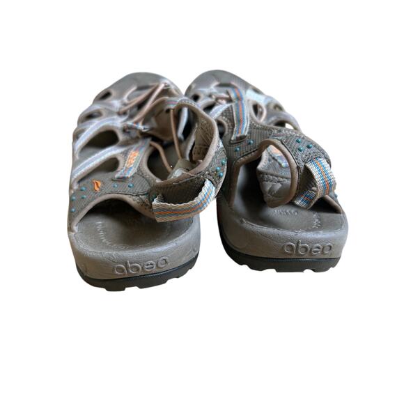 Abeo Gray and Orange  Sandals W 12 1/2 - Picture 3 of 6